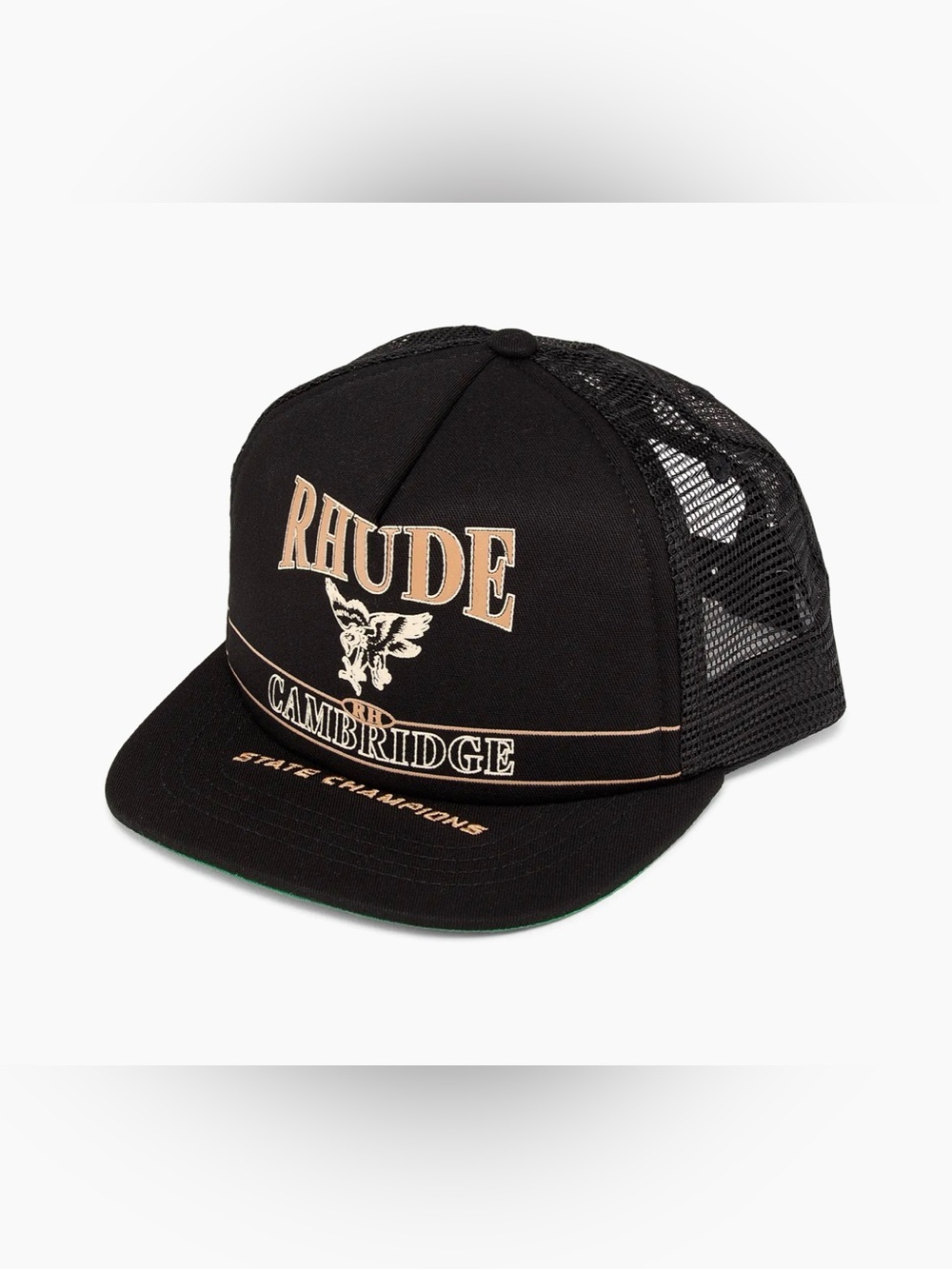 Rhude Cambridge State Champs Trucker Hat Logo SnapBack Adjustable Black Cap